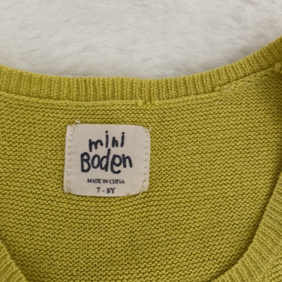 7-8 yr mini Boden cardigan lime - Picture 4 of 4